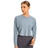 Buy cheap Women Jacquard Activewear T Shirts Breathable Long Sleeve Yoga T Shirt Quick Dry from wholesalers
