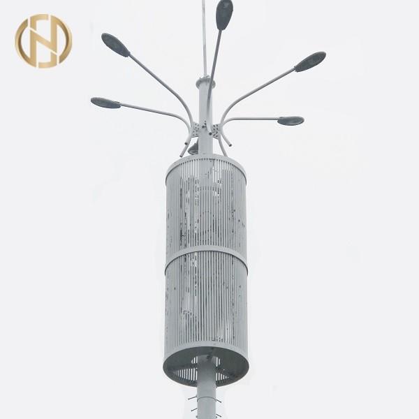 Quality 20 Sides Shape Telecom Post With Lighting Rod 35M 40M Long Service Life for sale