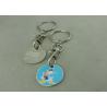 Buy cheap Promotional 2D Shopping Cart Coin Keychain , Iron Stamped Custom Metal Tokens from wholesalers