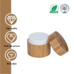 25ml Bamboo Cosmetic Jars Bamboo Cosmetic Packaging With White Plastic Core