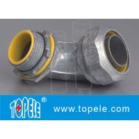 Buy cheap Blue / Yellow Zinc Die Cast Flexible Liquid Tight Conduit Connector Fittings 90 product