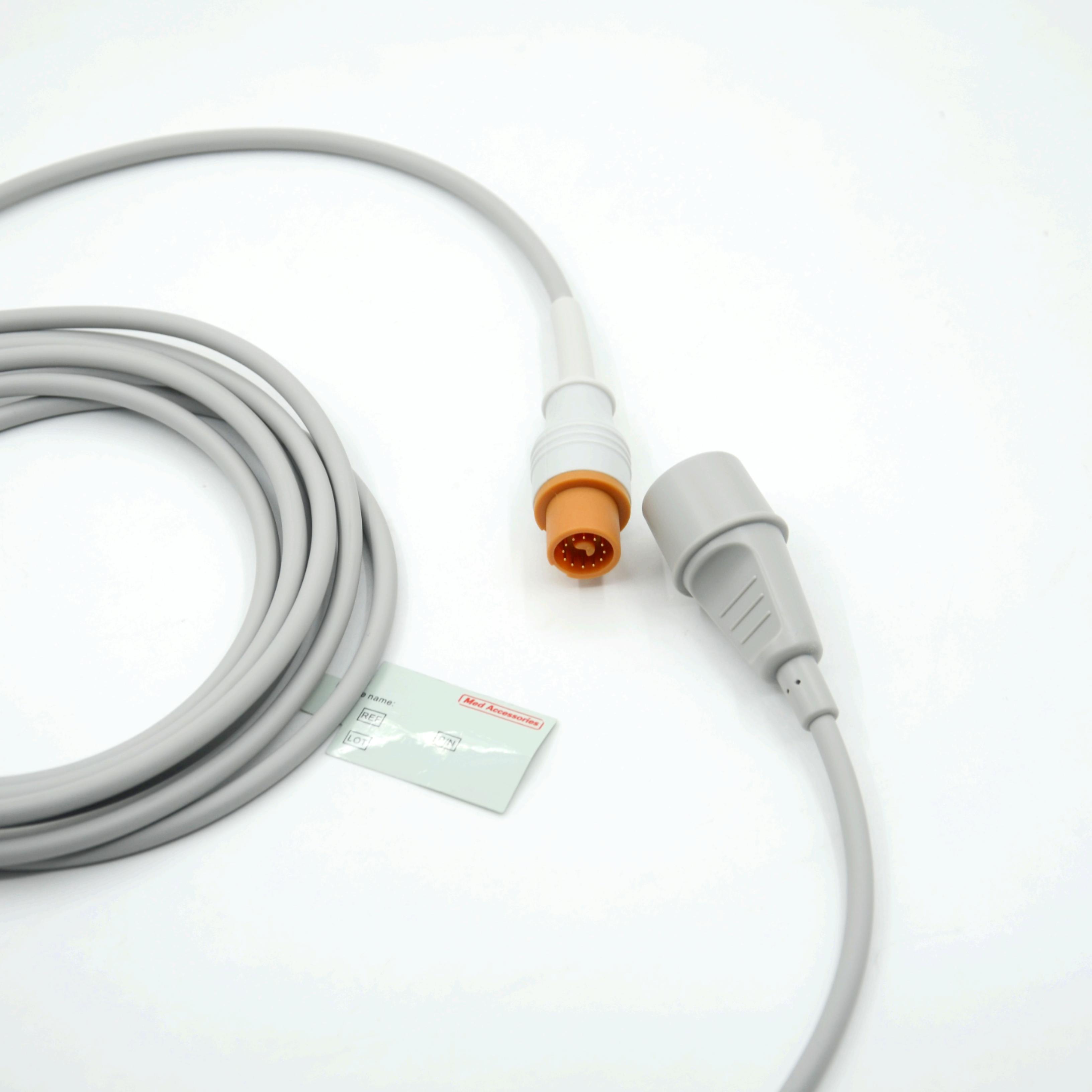 Medical Monitor Accessory Practical Grey Color Compatible Fukuda To Edward Multi Function IBP Cable