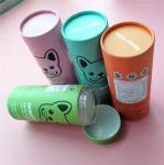 Custom Printed Kraft Composite Paper Can PET Dog Cat Treats Food Paper Tube