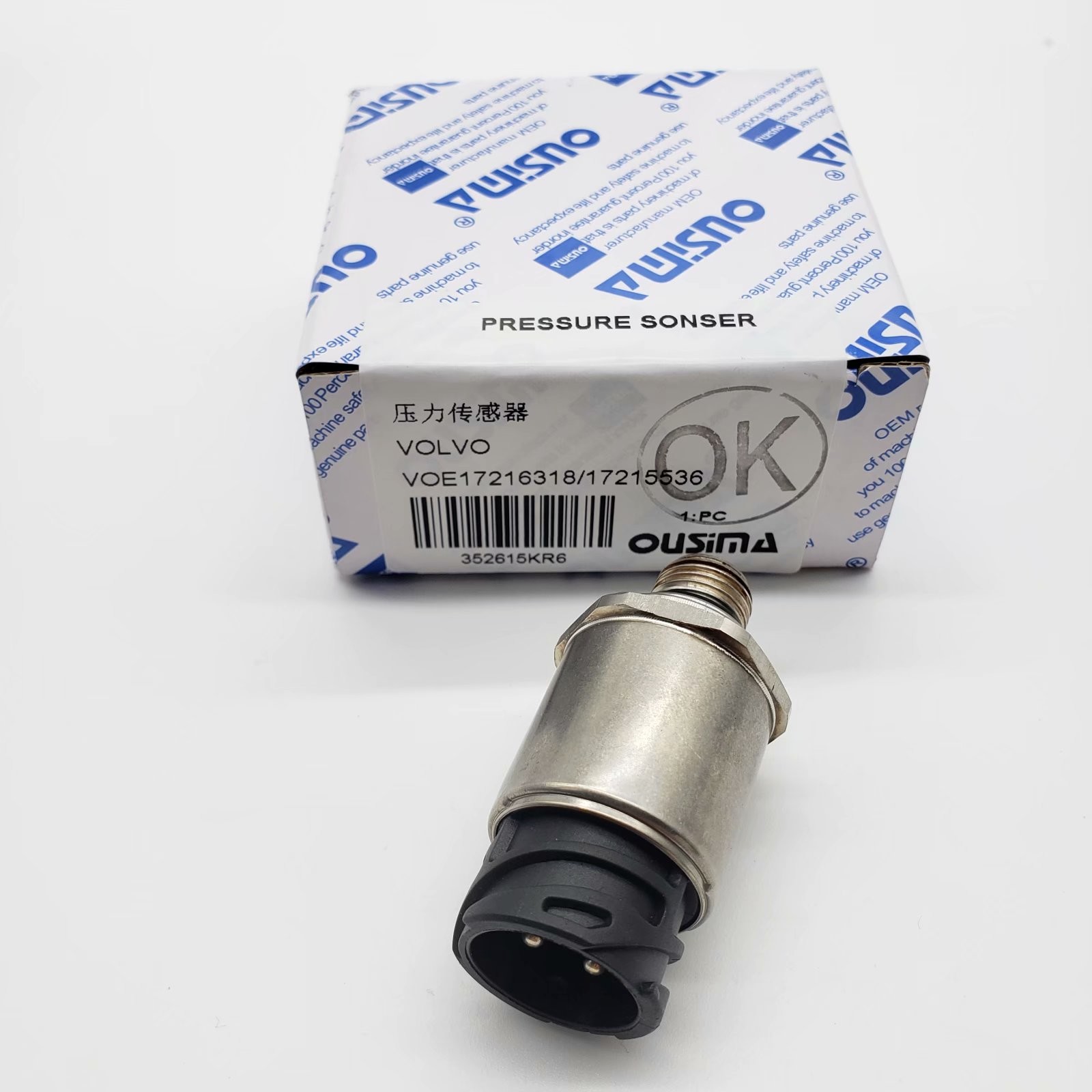 OUSIMSA Pressure Sensor 17216318 Excavator Pressure Sensor VOE17216318 17215536