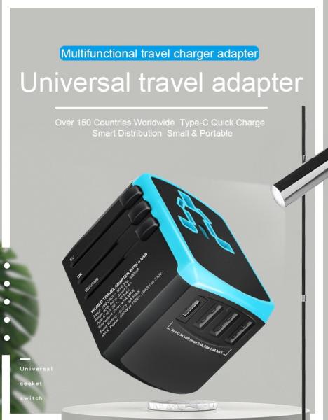 Buy cheap Electronic gadgets fast charger Type C adapter usb travel adaptor EU AUS UK US plugs outlet from wholesalers