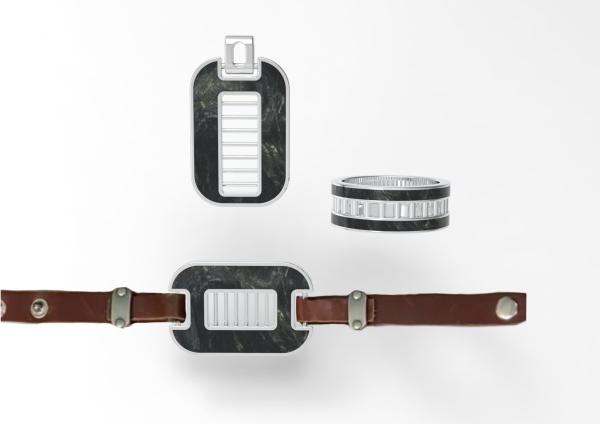 Buy cheap Men's Carbon Fiber Jewelry Set Ring And Pendant Set Stainless Steel Bracelet from wholesalers