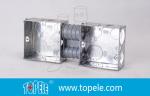 Electrical Boxes / 2-Gang British Standard Metal Conduit Box with PVC , Switch