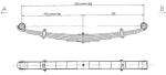 13cm 6 Leaf Trailer Slipper Leaf Springs 90MM Black SUP 7 ODM