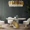 Buy cheap Stainless Steel Modern Round Dining Tables, Gold/Silver Combination from wholesalers