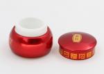 Outer Aluminum Skin Cream Containers Beautiful Cosmetic Packaging Red Color