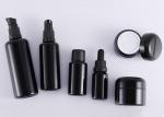Black Skin Care Packaging Cream Bottle Glass Skincare Packaging Cream Cosmetic