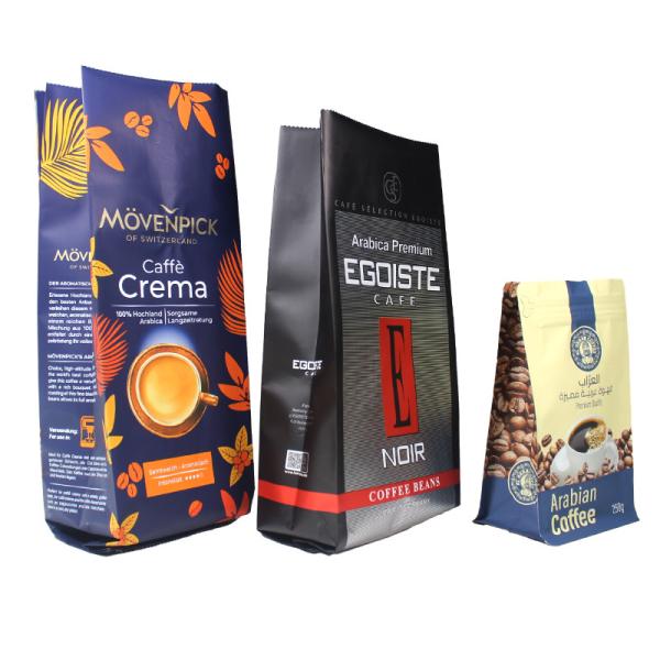 Buy cheap Zipper Coffee Packaging Pouch 250g 500g 1kg Aluminum Foil Coffee Pouch With Degassing from wholesalers