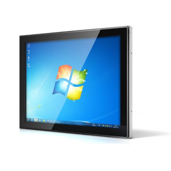 IP65 Front Panel Industrial Touch Screen Monitor 19'' Flush Mount Pcap 100-240