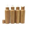 Buy cheap 50ml Frosted Glass Bottle with Bamboo Cap Cosmetic Container Dia 37mm* H95mmn from wholesalers