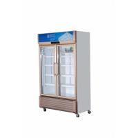 Buy cheap Supermarket Beverage Glass Door Display Freezer Golden Frame 2 Door product