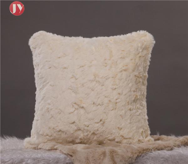Colorful Plush Oversized faux Fur Pillow cover , Soft cushion covers sheepskin
