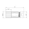 Buy cheap PA66 M23 Crimp Contact IP67 Male Female Waterproof Connector from wholesalers