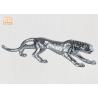 Buy cheap Home Decor Silver Leafed Polyresin Animal Figurines Fiberglass Leopard Sculpture from wholesalers