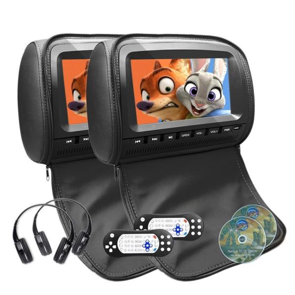 Buy cheap 1080P Leather Cover Car Headrest DVD Monitor DC 6V - 18V Power Supply from wholesalers