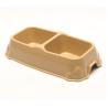 Buy cheap No Bend Double Bamboo Pet Bowl Luxury Design 12x16.5x7 CM For Puppy from wholesalers