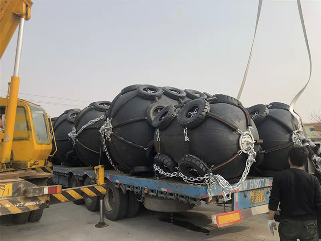Ship Wharf Dock Protection Yokohama Rubber Fender 80kpa Pneumatic Inflatable Marine