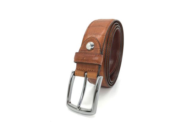Buy cheap Classic Croc Print Golf Cow Leather Belt For Men With Nickel Pin Buckle 35mm Wide from wholesalers