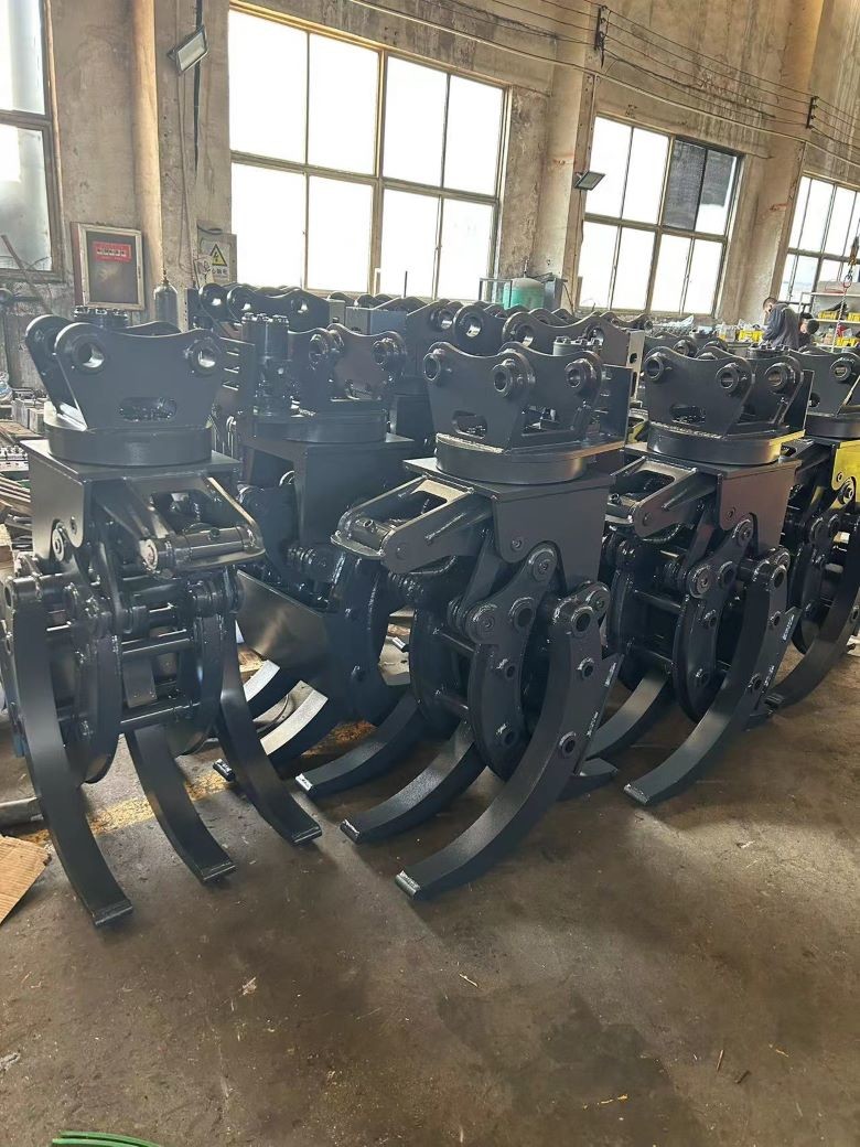 Excavator Rock Grab / Scrap Grapple , Mini Excavator Rotating Grapple