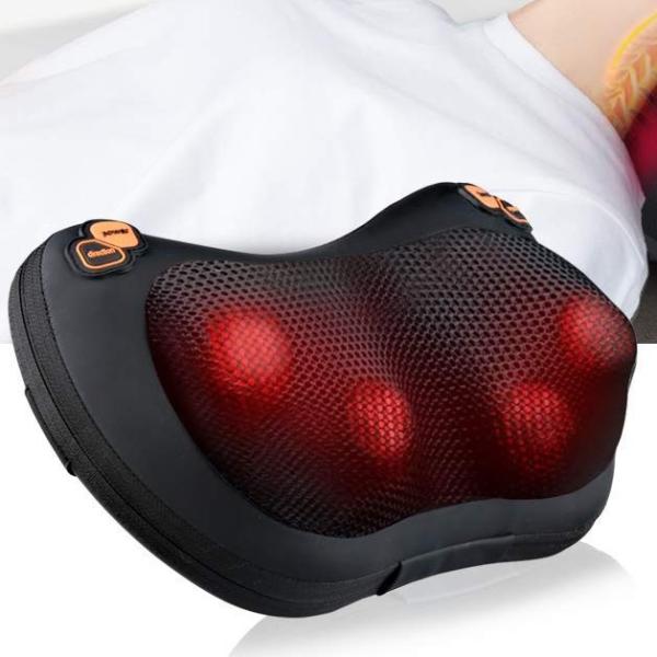 Buy cheap Ultra Relaxing Vibrating Neck Pillow PU Homedics Shiatsu Massage Pillow With Heat from wholesalers