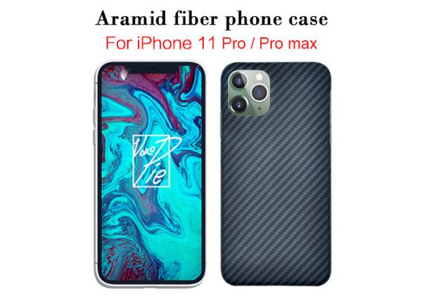 Buy cheap iPhone 11 Pro Matte Twill Aramid Fiber Phone Case Kevlar Mobile Cover from wholesalers