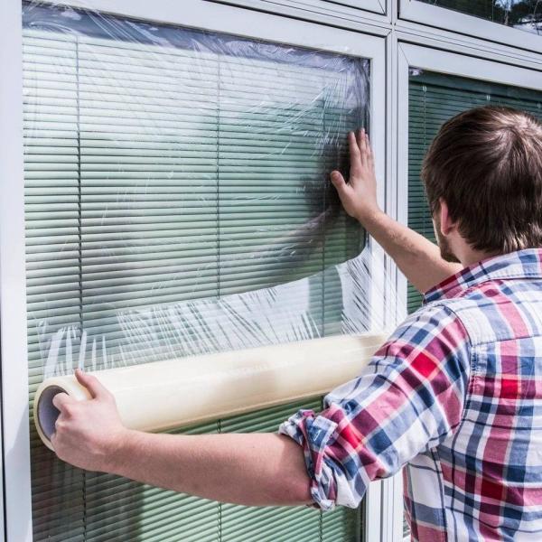 Buy cheap Clear Adhesive PE Plastic Glass Protective Film For Glass Or Mirror Surface from wholesalers