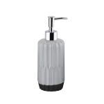 Round Ceramic Bathroom Set Bathroom Soap Dispenser White With Reactive Glaze