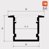 Buy cheap V Shape Recessed Aluminium Extrusion For LED Strip Black Silver white color from wholesalers