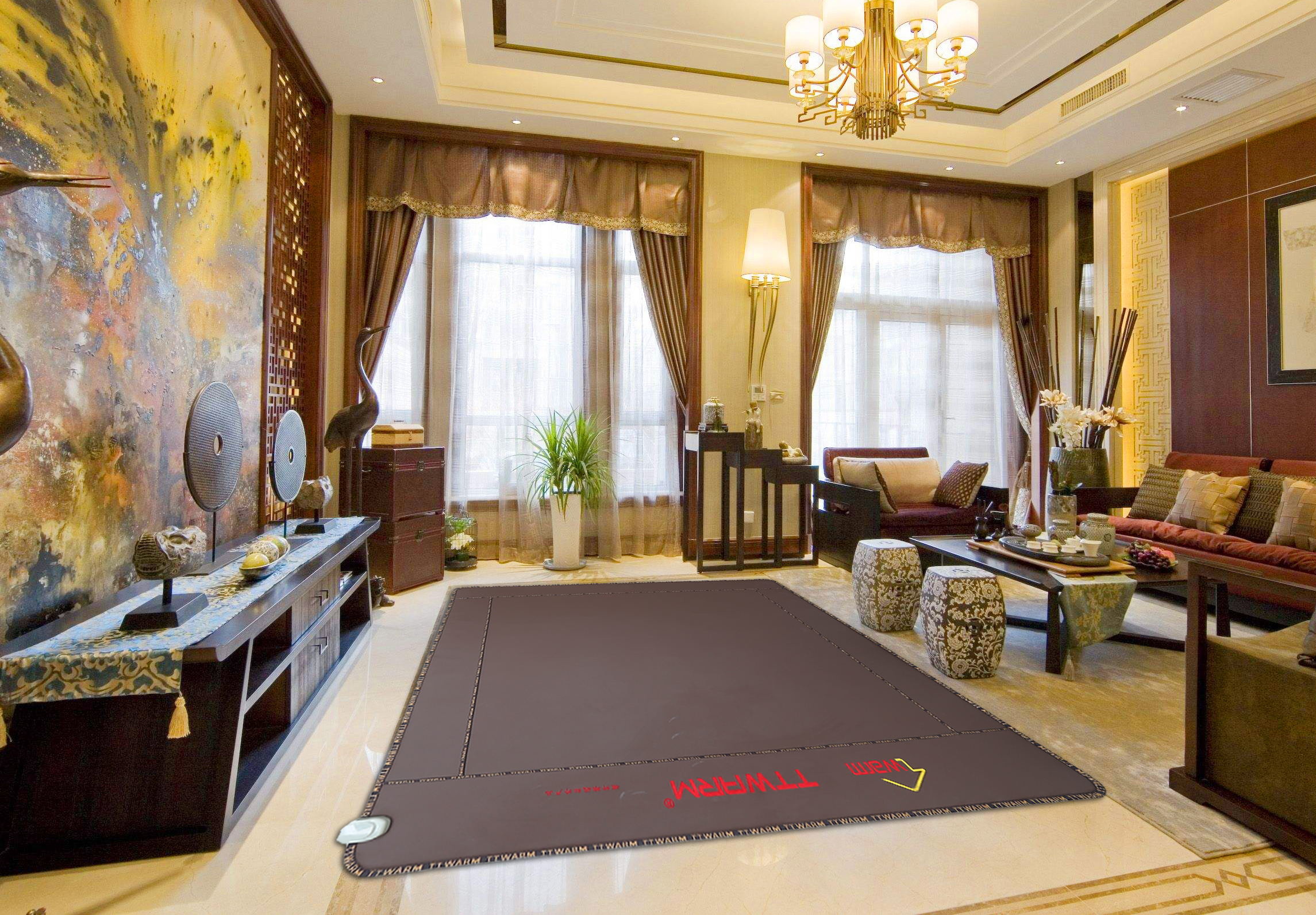 530w-560w Infrared Heating Bed Mat High Temperature Resistant For Home
