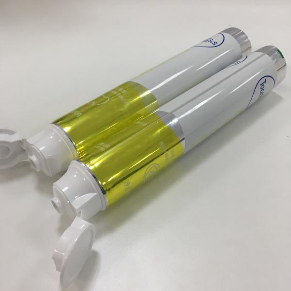 Buy cheap D35 * 149.2mm 130g Aluminum Packaging Tubes , Toothpaste Tube With Silver Web from wholesalers