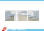 White MDF Wood Reception Desk For Exhibition Help Center , 5000mm * 2800mm *