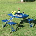 General Outdoor Portable 4 Seats Camp Suitcase Folding Picnic Table for