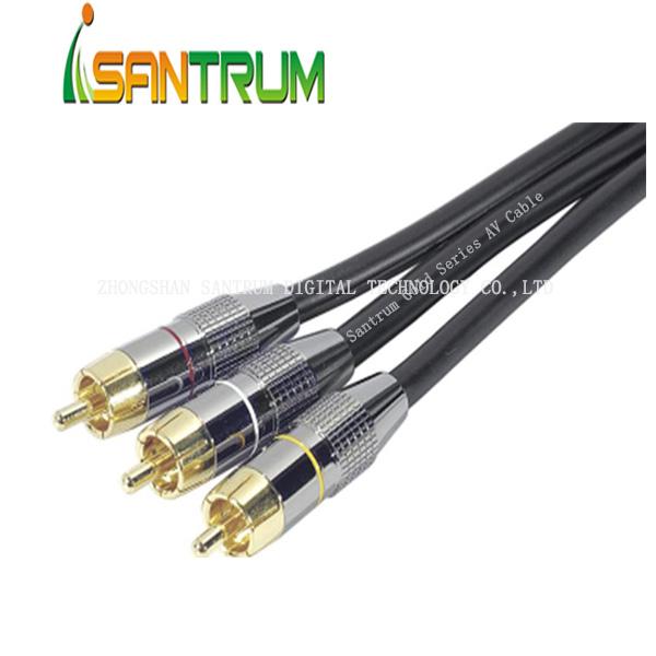 Buy cheap Full metal shell 3RCA to 3RCA cable from wholesalers
