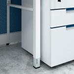 60mm Thickness Office Workstation Partitions Cubicle 6 Staff Workstation Table