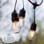 Commercial Grade 48ft 24 Bulbs Waterproof LED String Lights