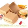 Buy cheap Custom Size Food Packaging Hamburger Cardboard Box Kraft F-Flute Corrugated Super Thick Paper 300gsm Paper Burger Box from wholesalers