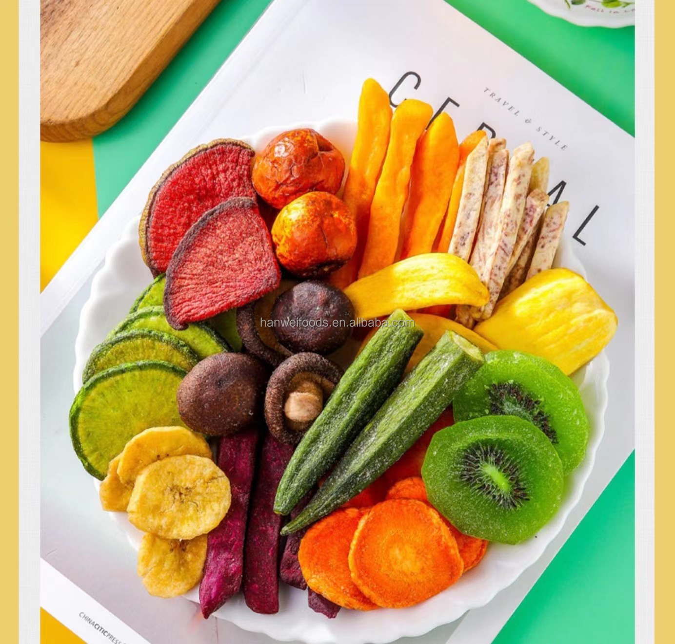 Wholesale VF Fresh Vegetable Chips Healthy Snack for Vegan Dried Lotus Root Chips