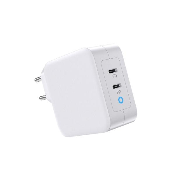 Buy cheap 65W GaN USB C PD Chargers PD 3.0 QC3.0 2 Port Portable Charger Adapter from wholesalers