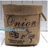 Buy cheap Jute material small toy storage basket,Printing set of 3 Jute storage basket ,storage bin , laundry basket bin bagease from wholesalers