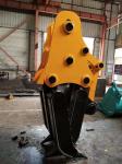 Black / Blue Excavator Log Grapple For Wood/Tree/Tock Grabbing Opening Width
