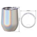 12 OZ Stainless Steel Wine Tumbler With Lid Wine Glass Tumbler Double Wall