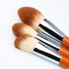 Buy cheap Dark Orange Aluminum Ferrule Cosmetic Makeup Brush Fluffy Soft Synthetic Bristles from wholesalers