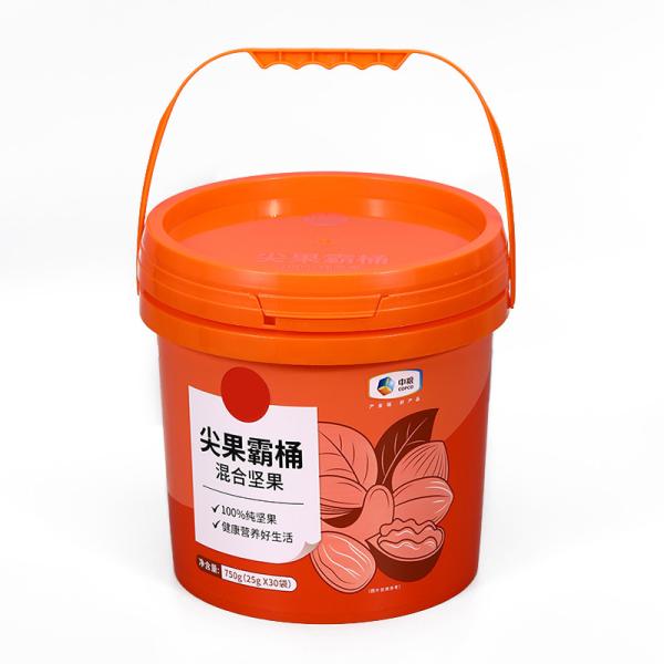 Customized Capacity IML Label PP Plastic Buckets for Colorful Food Sauces and