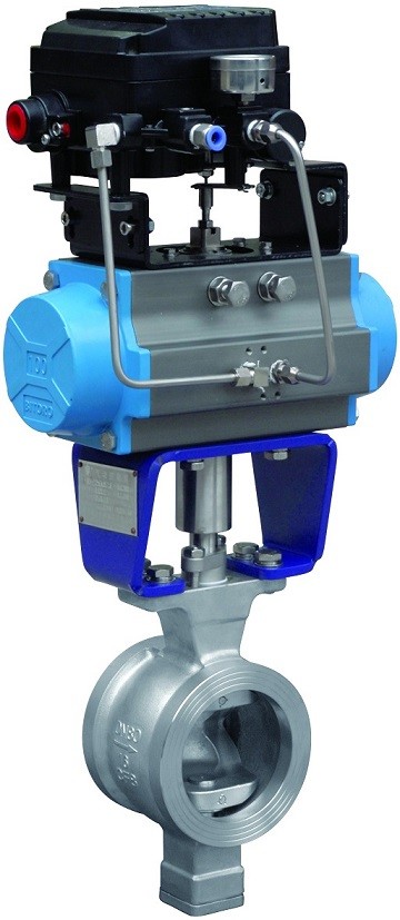 DN250 V Notch Ball Valve With Flange Connection And PTFE Seat