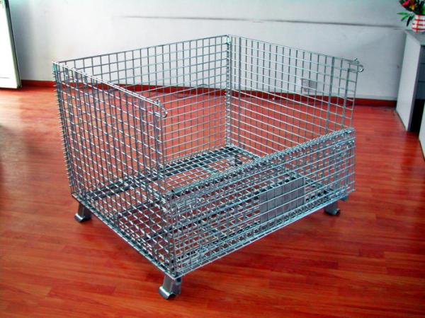 Buy cheap Powder Coated Wire Mesh Pallet Cage For Logistics / Distribution Center from wholesalers