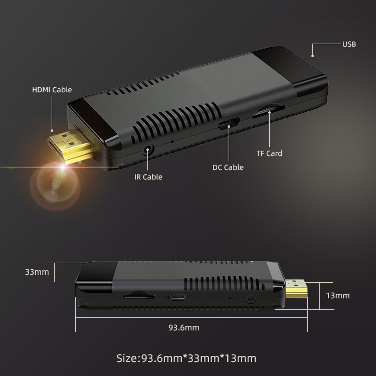 Android 10 Smart Android TV Stick Customized Logo 4K HD 2/16gb Dongle